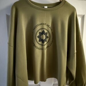 Olive Green Graphic Sweatshirt